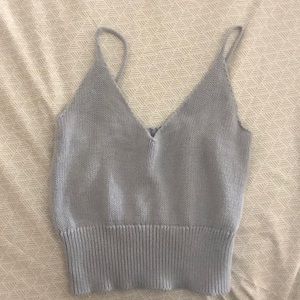 Knitted cropped tank